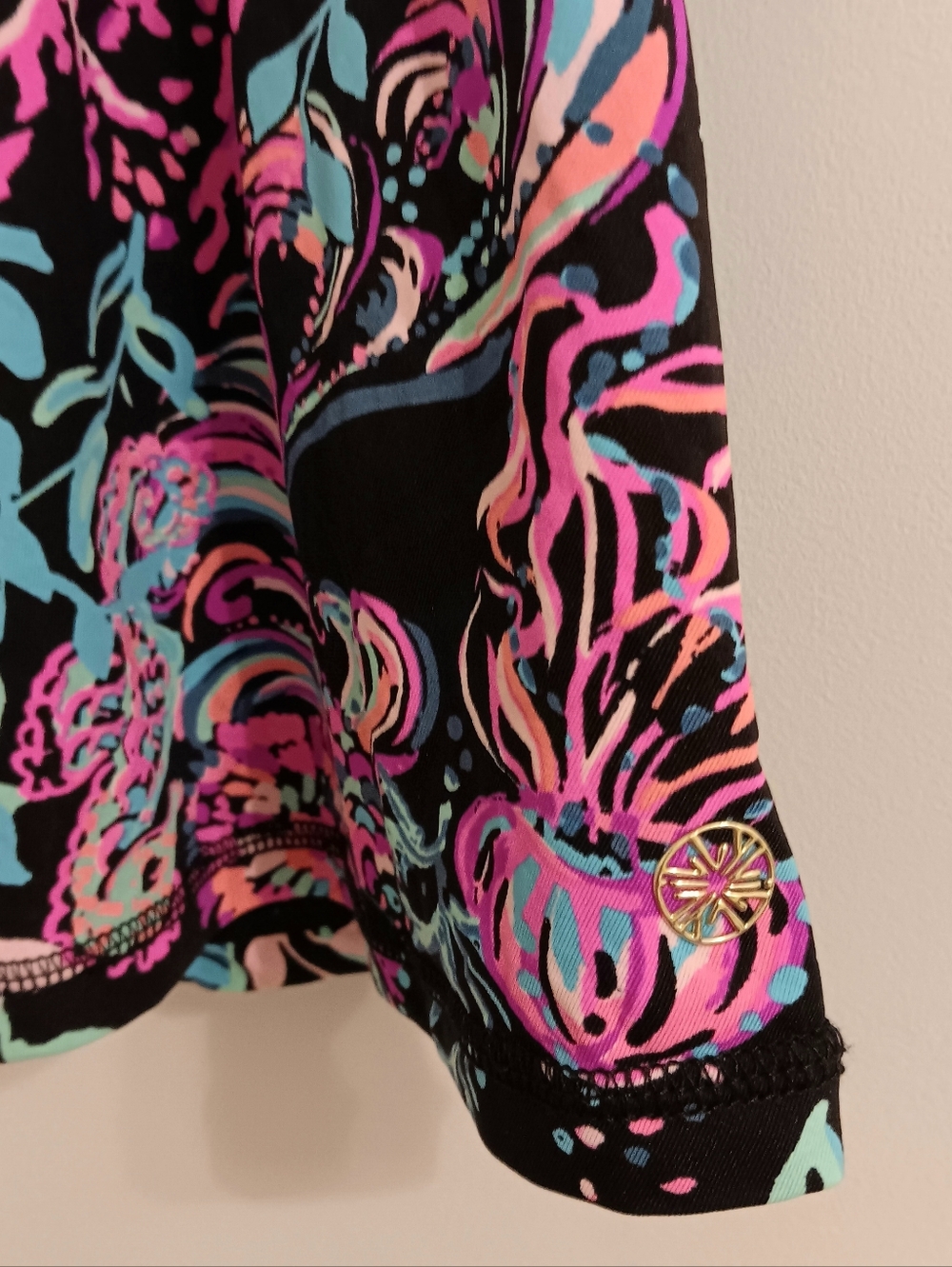 Lilly Pulitzer UPF50+ Luxletic 13" Aila Skort Onyx Twilight Coral M 80s Neon - Picture 5 of 10